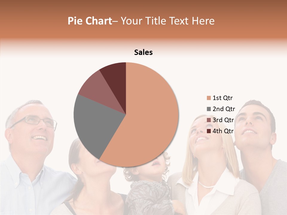 A Group Of People Are Looking Up At The Sky PowerPoint Template