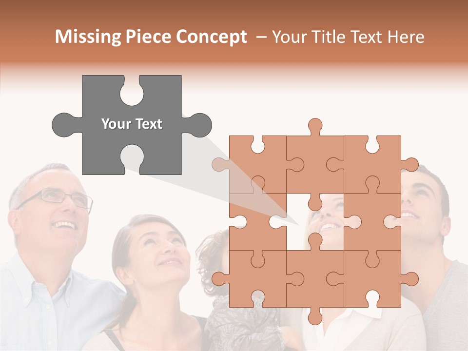 A Group Of People Are Looking Up At The Sky PowerPoint Template