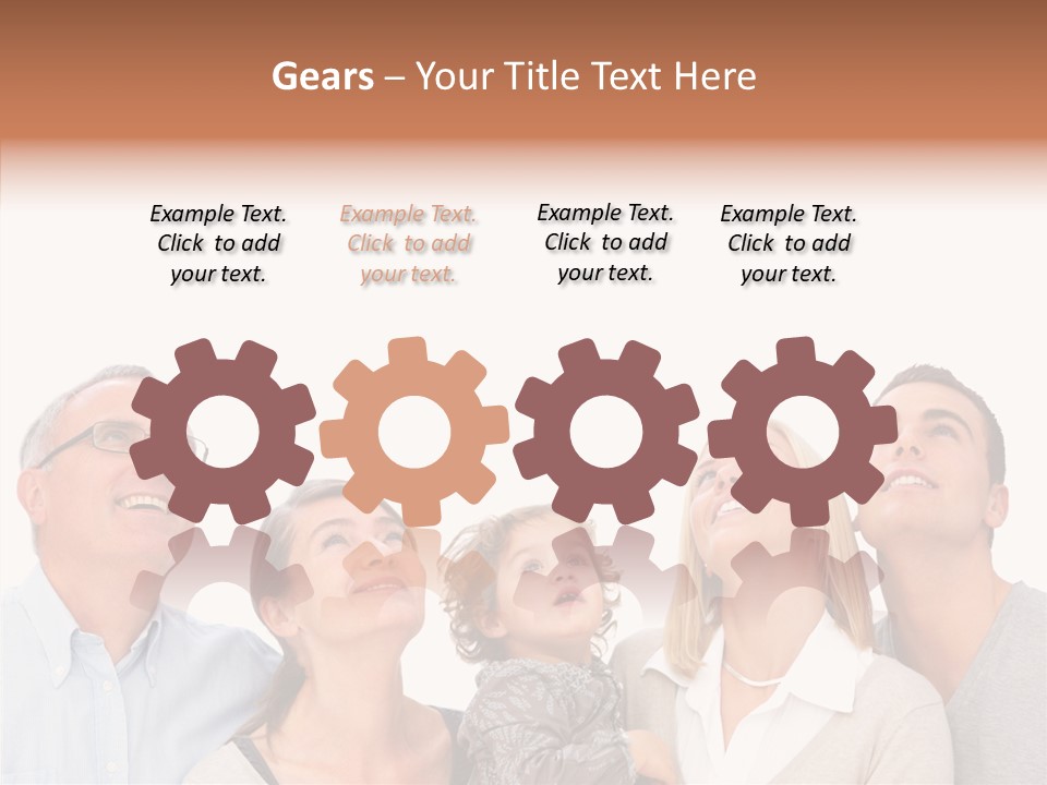 A Group Of People Are Looking Up At The Sky PowerPoint Template