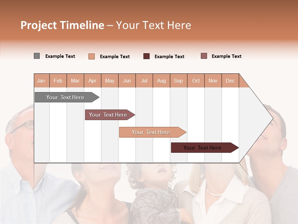 A Group Of People Are Looking Up At The Sky PowerPoint Template