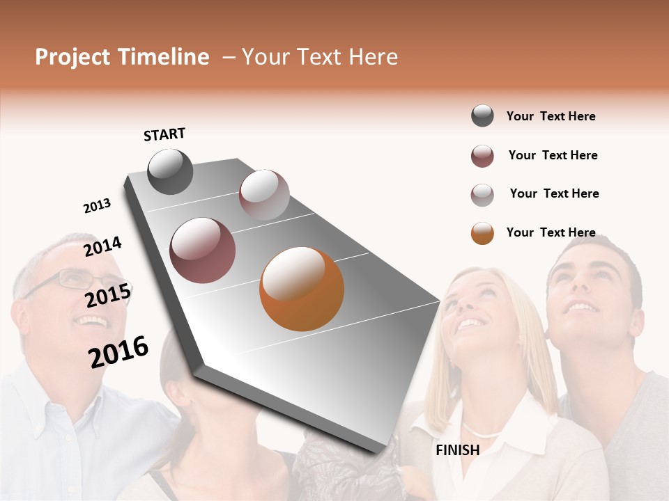 A Group Of People Are Looking Up At The Sky PowerPoint Template