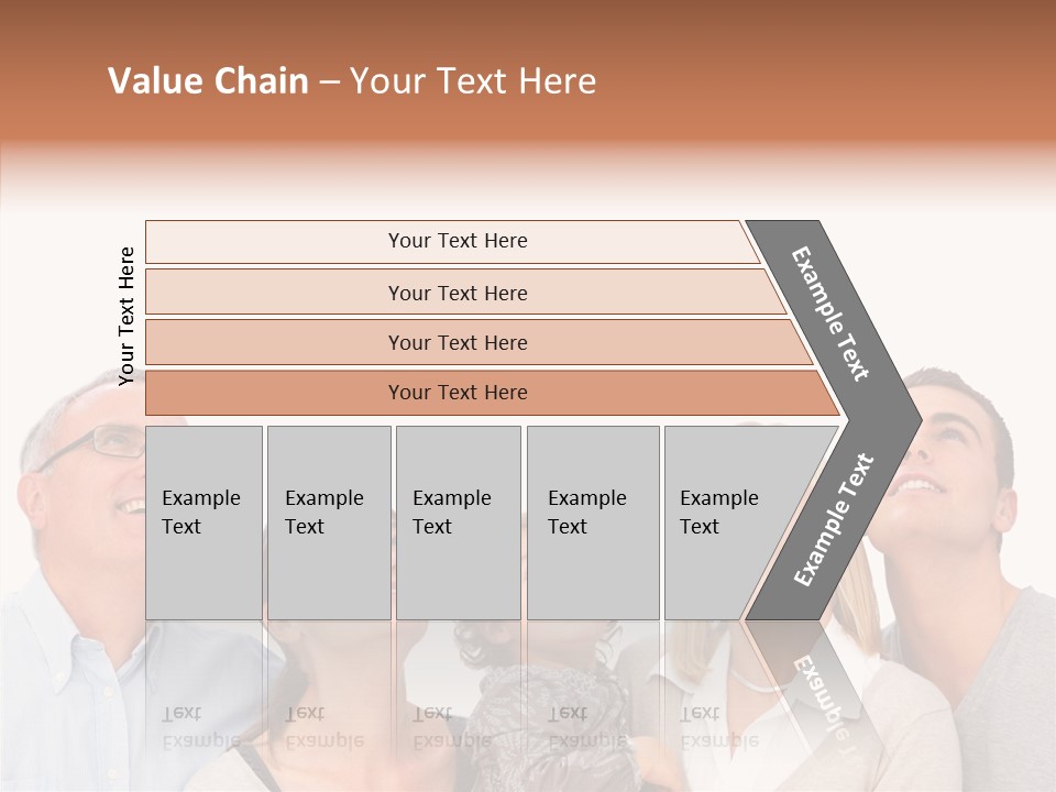A Group Of People Are Looking Up At The Sky PowerPoint Template