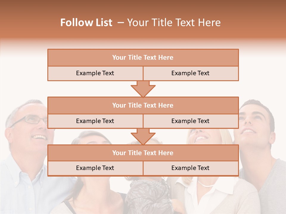 A Group Of People Are Looking Up At The Sky PowerPoint Template