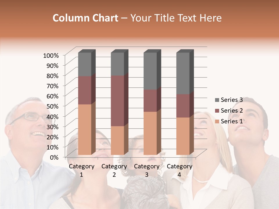 A Group Of People Are Looking Up At The Sky PowerPoint Template