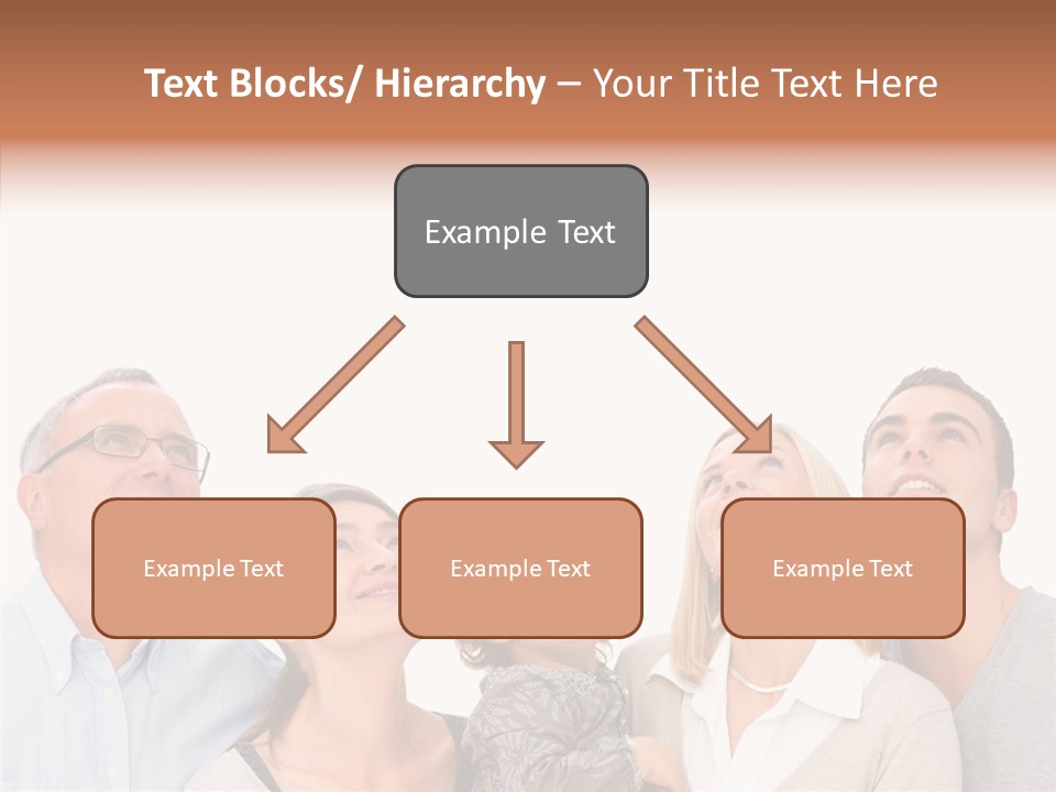 A Group Of People Are Looking Up At The Sky PowerPoint Template