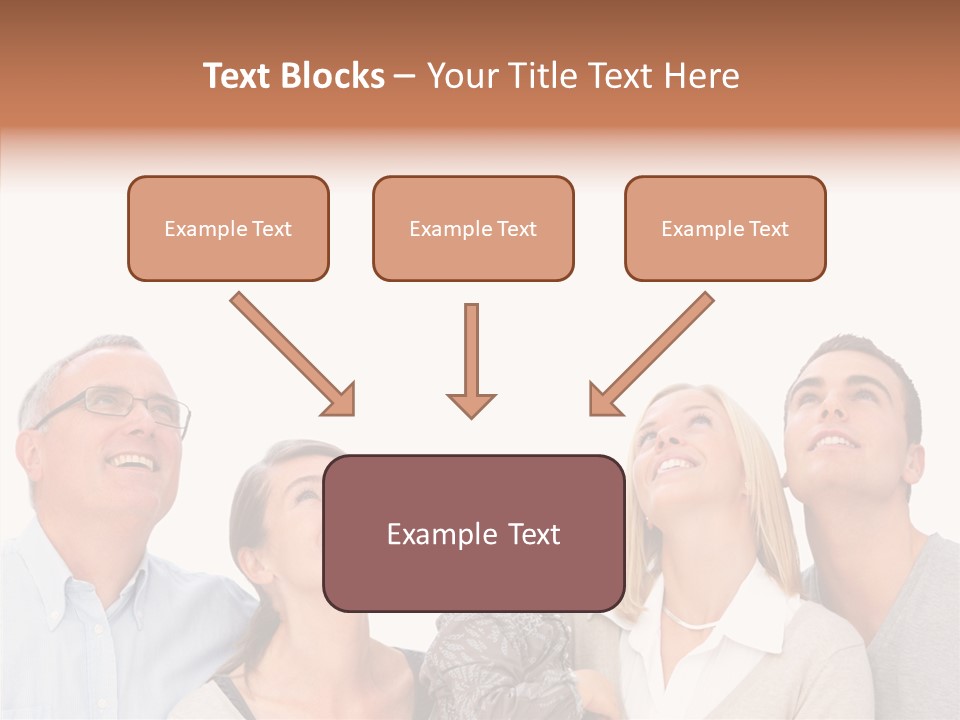 A Group Of People Are Looking Up At The Sky PowerPoint Template