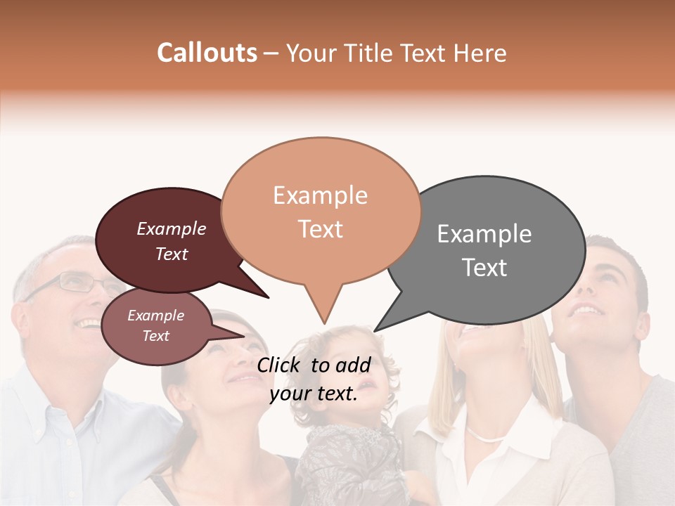 A Group Of People Are Looking Up At The Sky PowerPoint Template