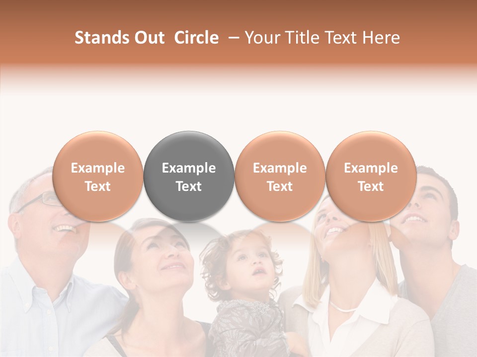A Group Of People Are Looking Up At The Sky PowerPoint Template