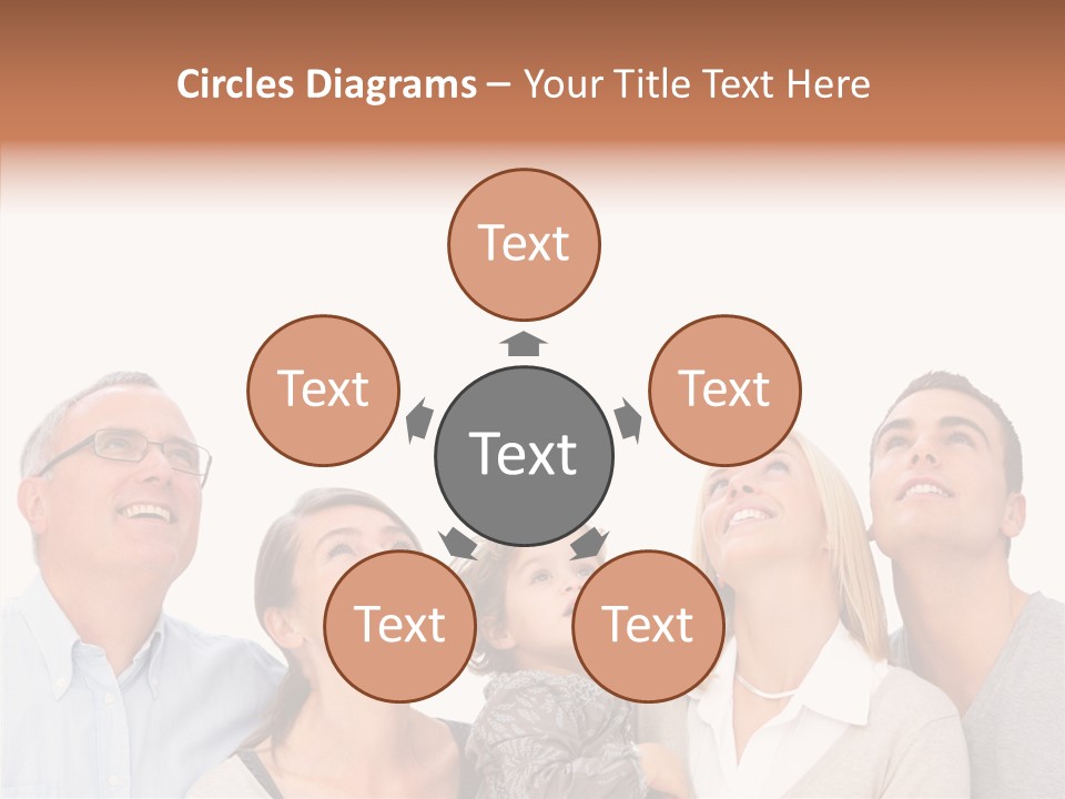 A Group Of People Are Looking Up At The Sky PowerPoint Template