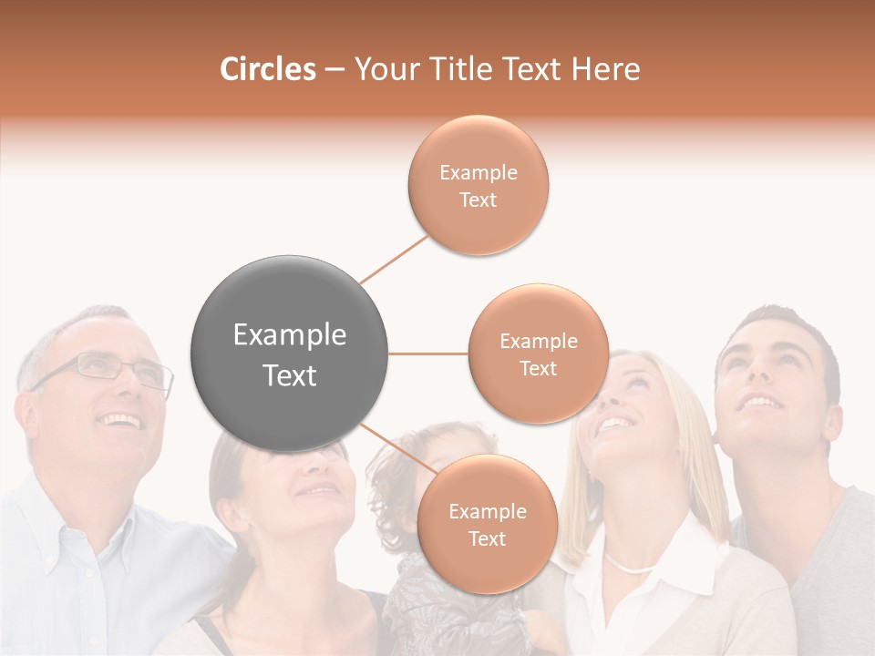 A Group Of People Are Looking Up At The Sky PowerPoint Template