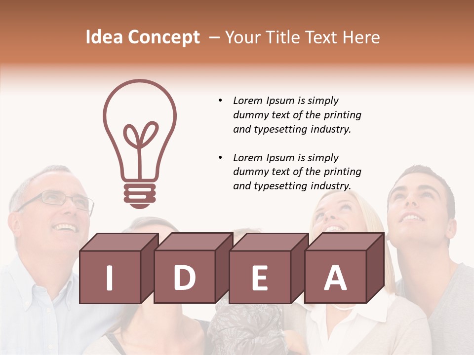 A Group Of People Are Looking Up At The Sky PowerPoint Template