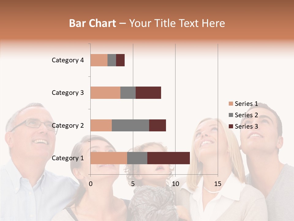 A Group Of People Are Looking Up At The Sky PowerPoint Template