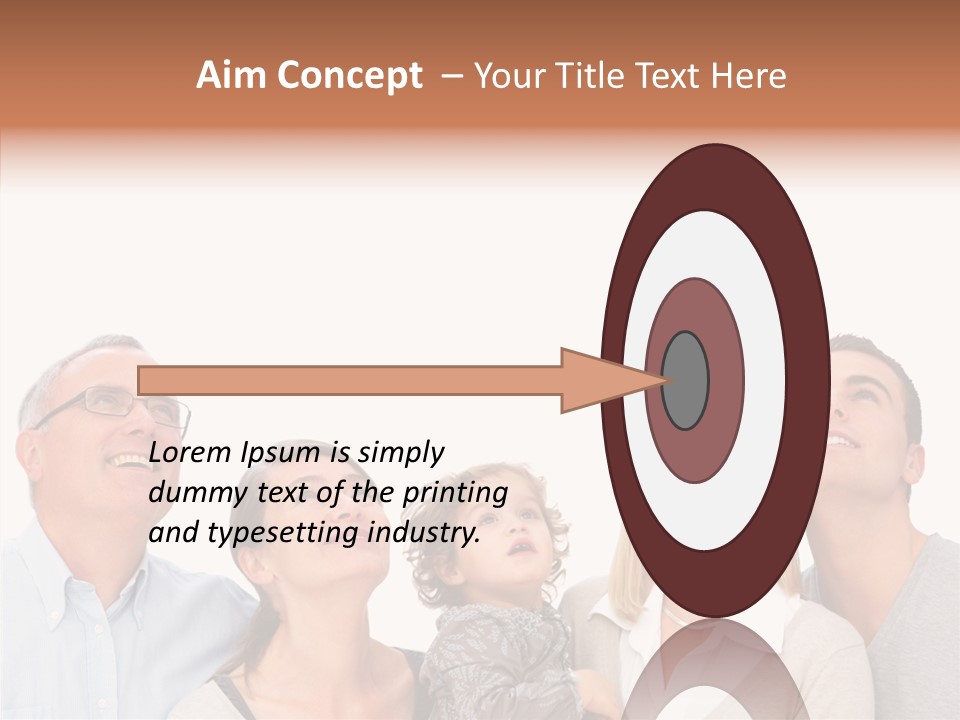 A Group Of People Are Looking Up At The Sky PowerPoint Template