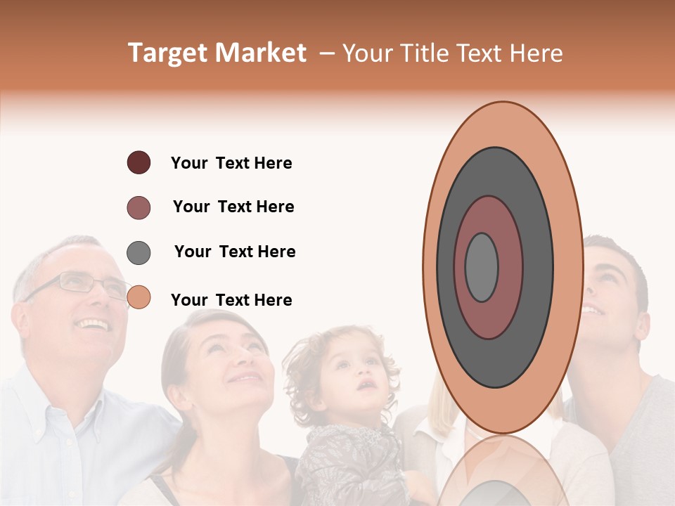 A Group Of People Are Looking Up At The Sky PowerPoint Template