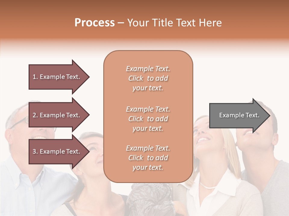 A Group Of People Are Looking Up At The Sky PowerPoint Template