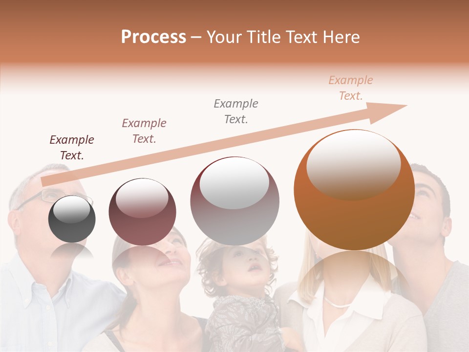 A Group Of People Are Looking Up At The Sky PowerPoint Template