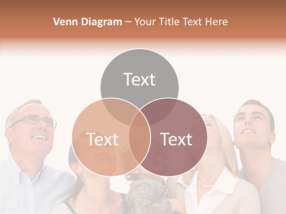 A Group Of People Are Looking Up At The Sky PowerPoint Template