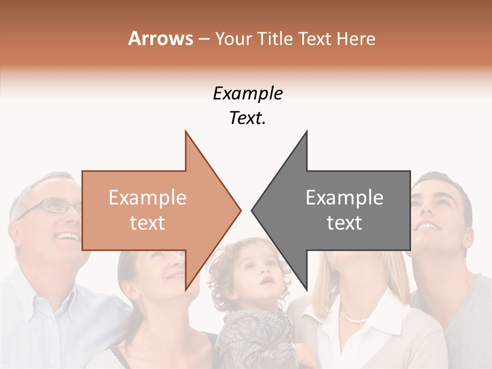 A Group Of People Are Looking Up At The Sky PowerPoint Template