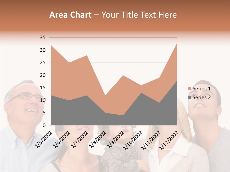 A Group Of People Are Looking Up At The Sky PowerPoint Template