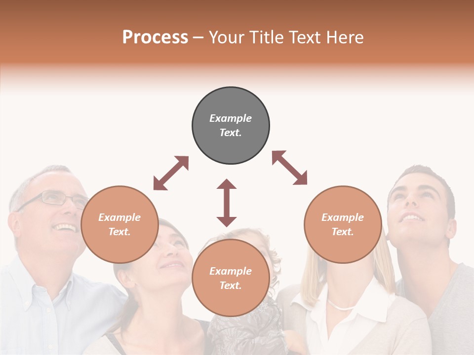 A Group Of People Are Looking Up At The Sky PowerPoint Template