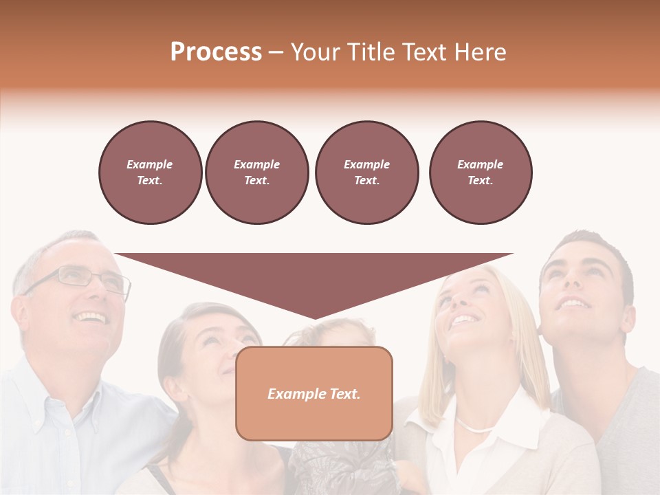 A Group Of People Are Looking Up At The Sky PowerPoint Template