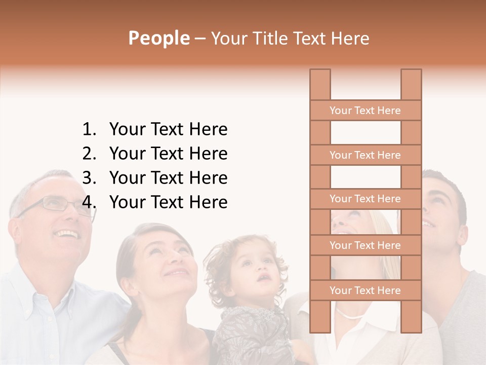 A Group Of People Are Looking Up At The Sky PowerPoint Template