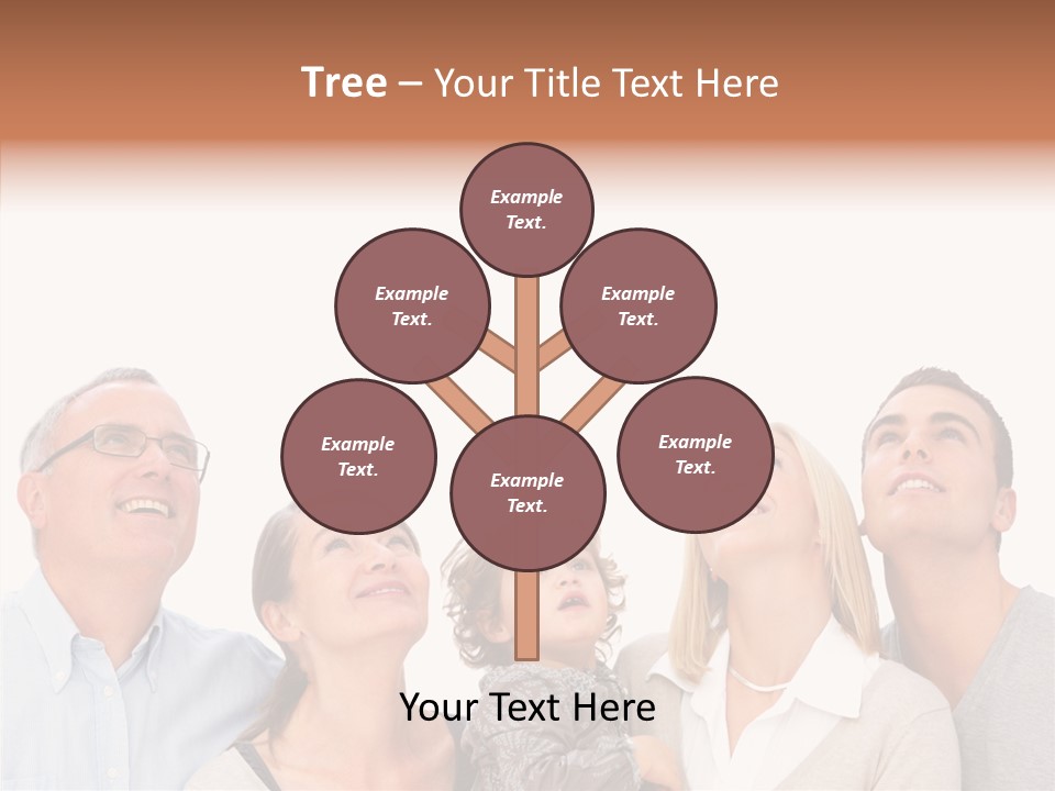 A Group Of People Are Looking Up At The Sky PowerPoint Template