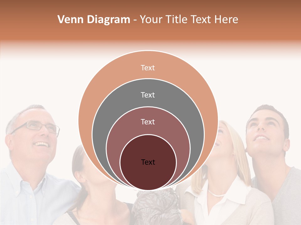 A Group Of People Are Looking Up At The Sky PowerPoint Template