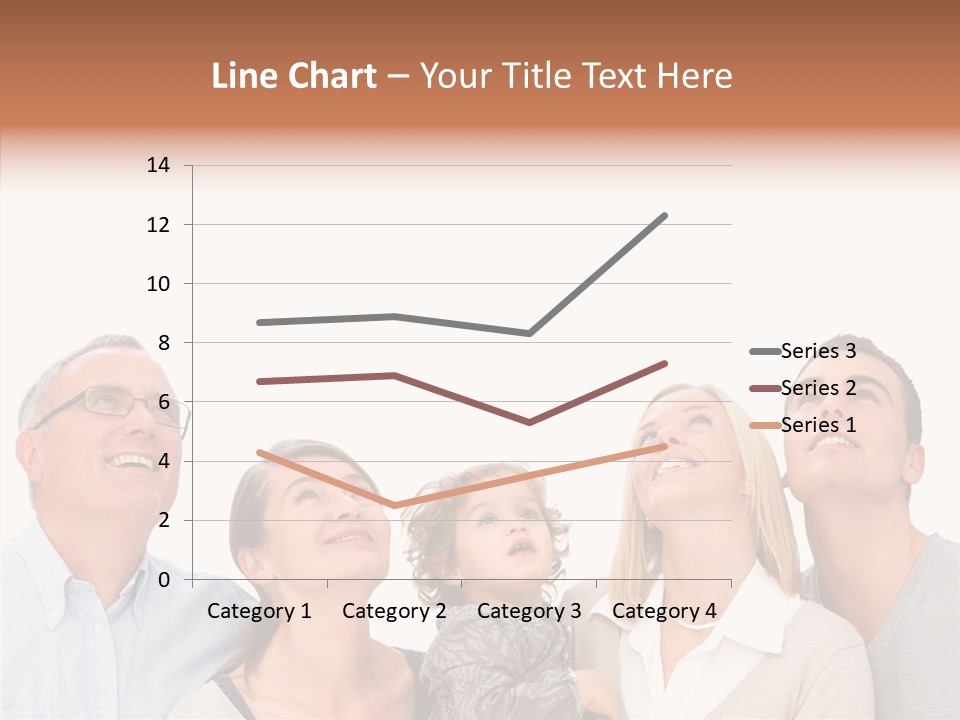 A Group Of People Are Looking Up At The Sky PowerPoint Template