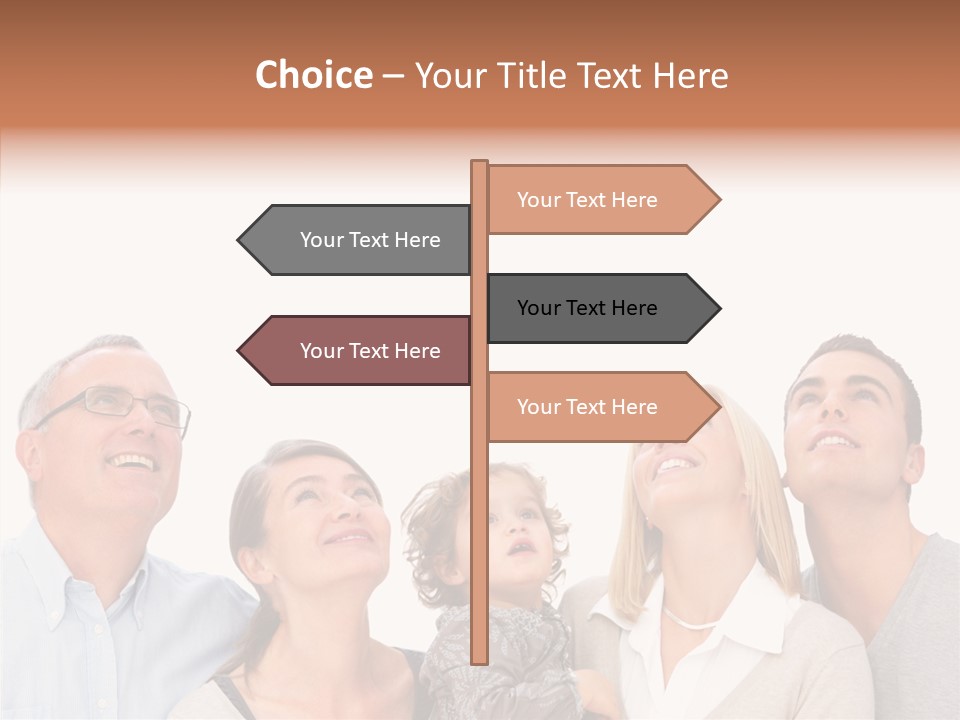 A Group Of People Are Looking Up At The Sky PowerPoint Template