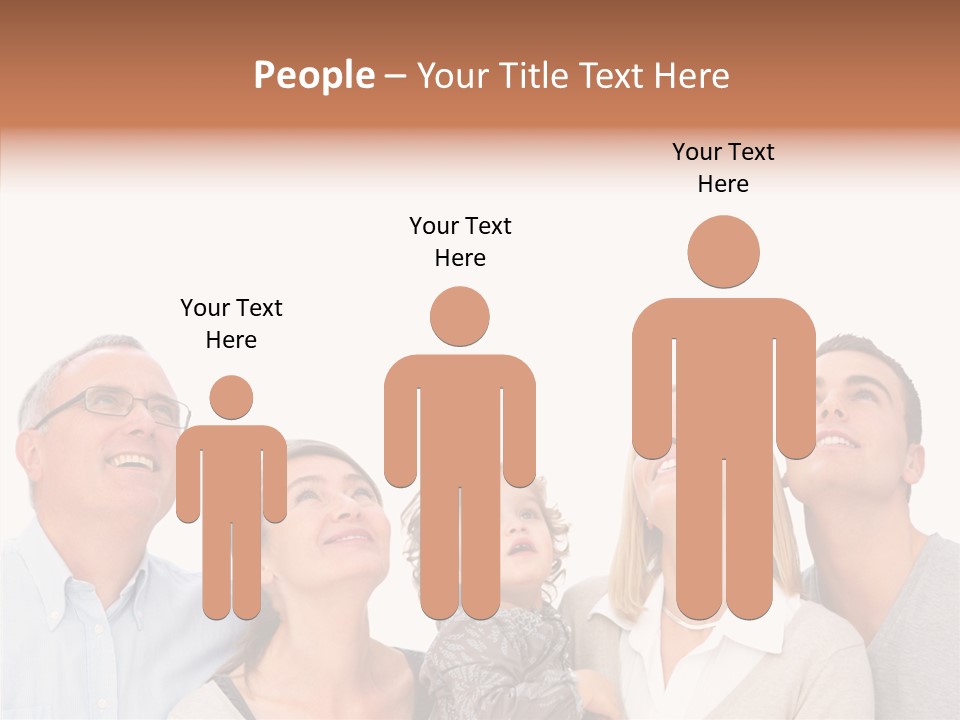 A Group Of People Are Looking Up At The Sky PowerPoint Template