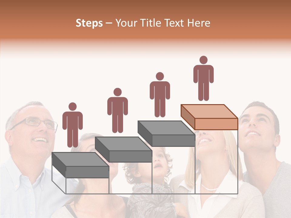 A Group Of People Are Looking Up At The Sky PowerPoint Template