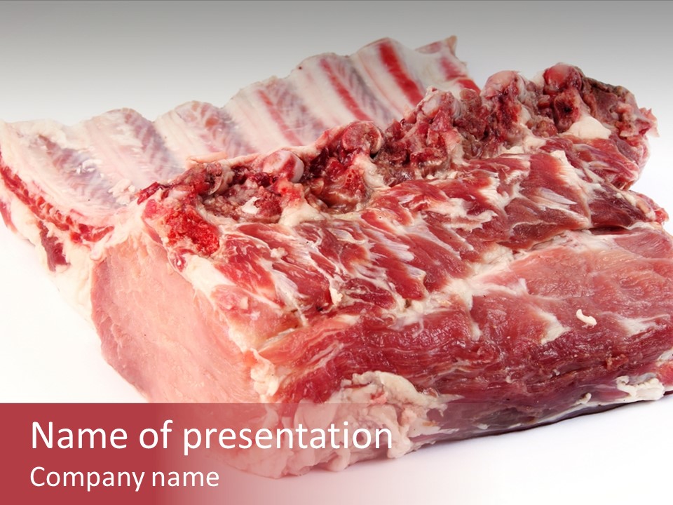 Flesh Rib Butchery PowerPoint Template