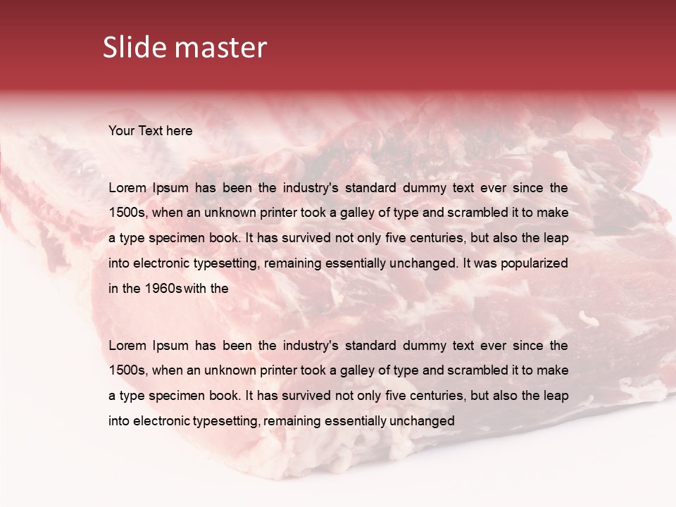 Flesh Rib Butchery PowerPoint Template
