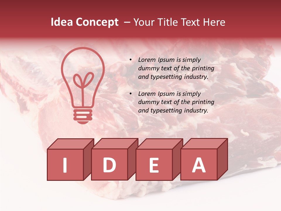 Flesh Rib Butchery PowerPoint Template