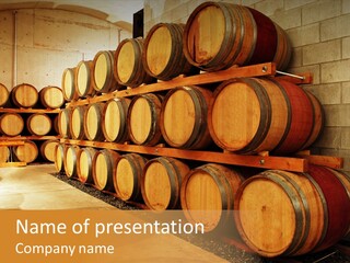 Piled Vintner Manufacture PowerPoint Template