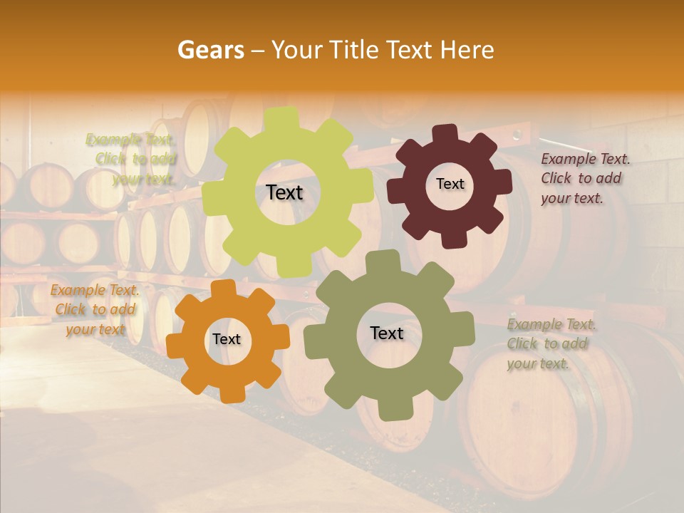 Piled Vintner Manufacture PowerPoint Template