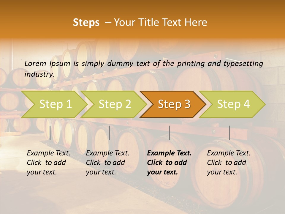 Piled Vintner Manufacture PowerPoint Template