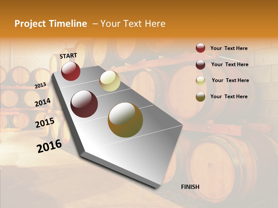 Piled Vintner Manufacture PowerPoint Template