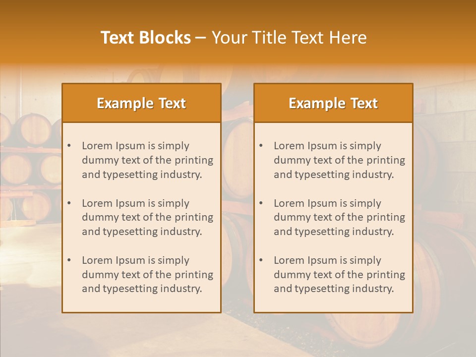 Piled Vintner Manufacture PowerPoint Template
