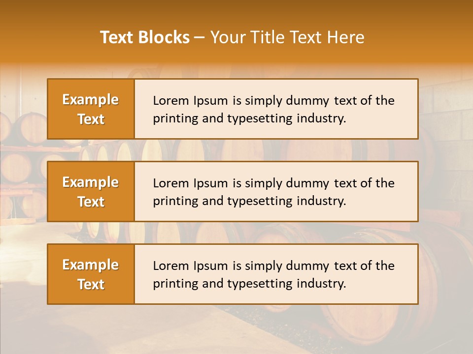 Piled Vintner Manufacture PowerPoint Template