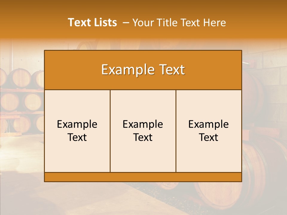 Piled Vintner Manufacture PowerPoint Template
