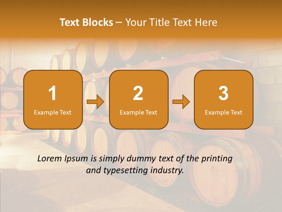 Piled Vintner Manufacture PowerPoint Template