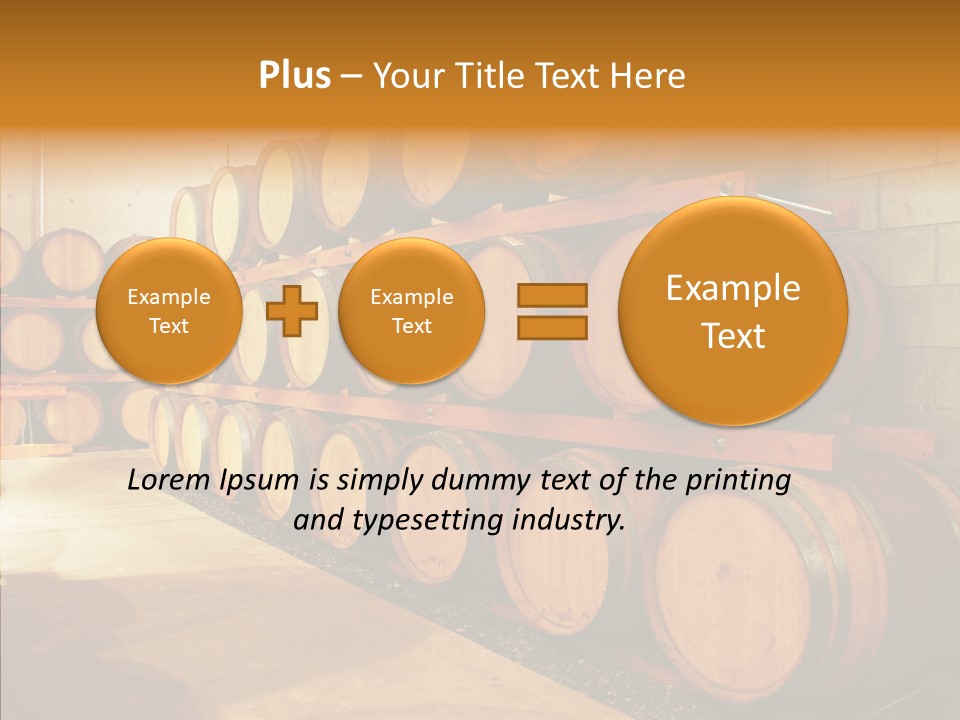 Piled Vintner Manufacture PowerPoint Template