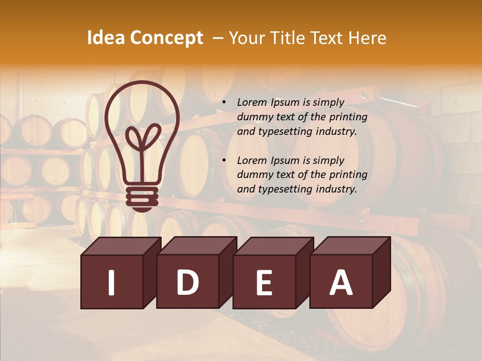 Piled Vintner Manufacture PowerPoint Template