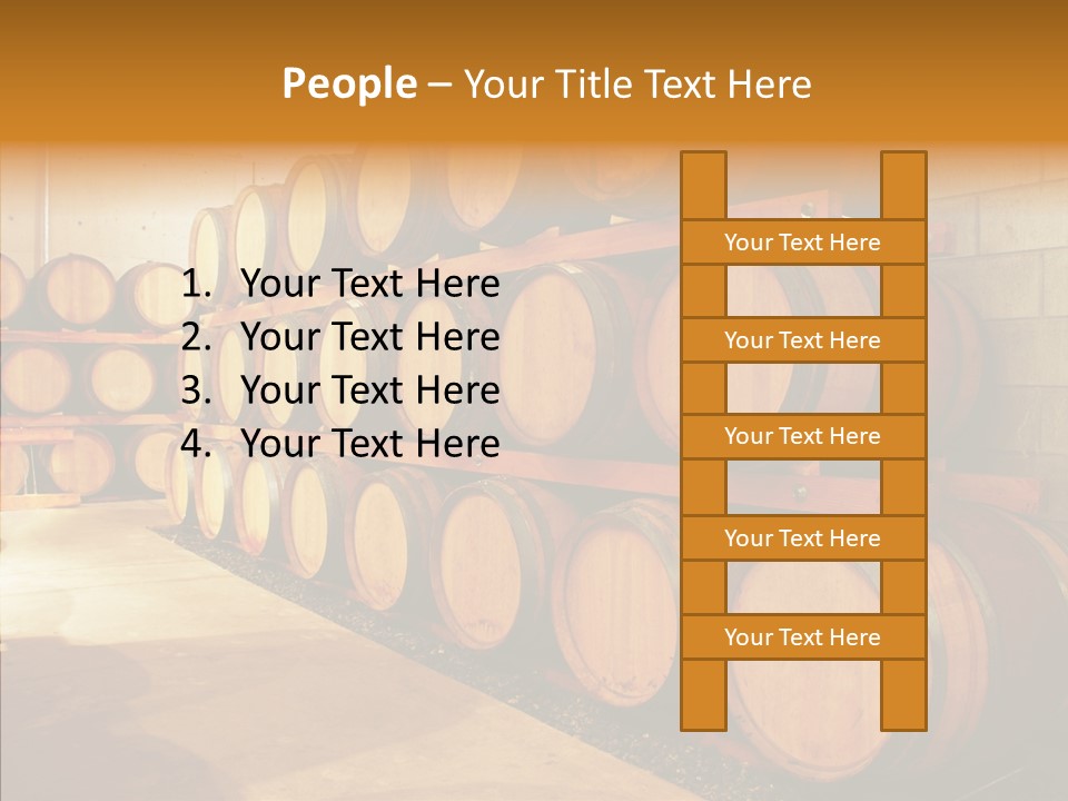 Piled Vintner Manufacture PowerPoint Template
