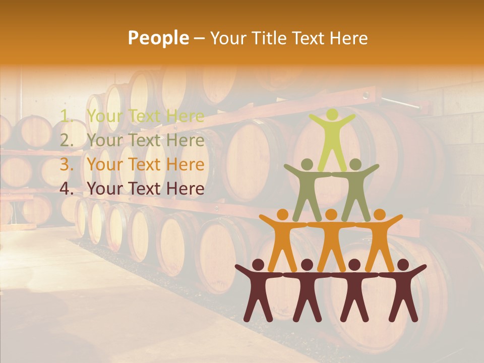 Piled Vintner Manufacture PowerPoint Template