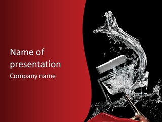 Fragrance Splash Bottle PowerPoint Template