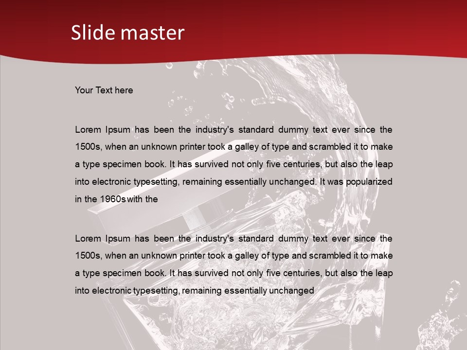 Fragrance Splash Bottle PowerPoint Template