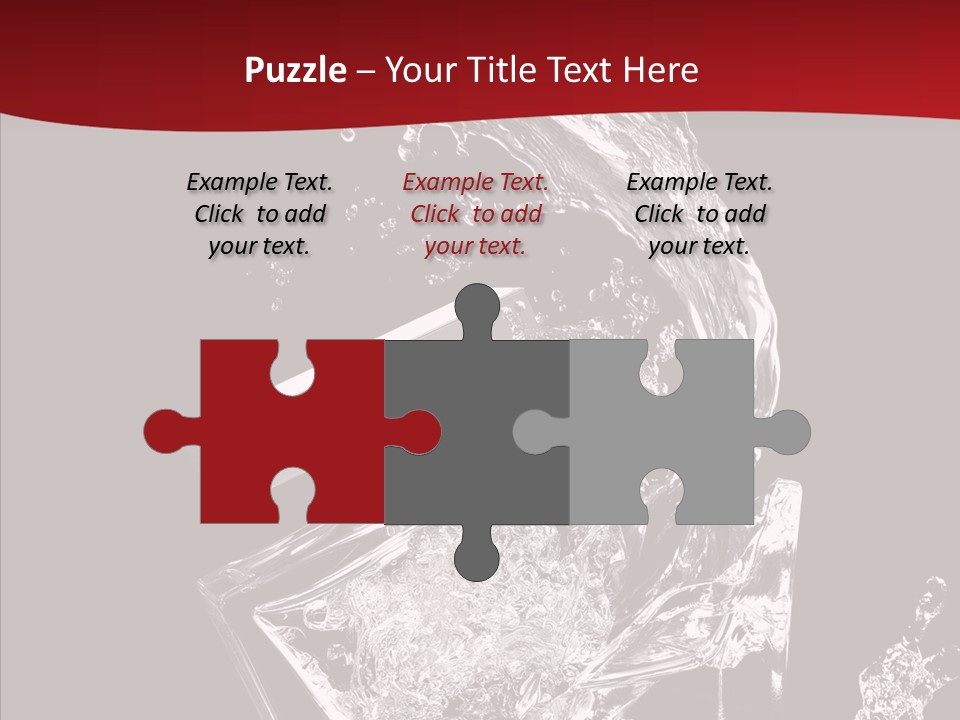 Fragrance Splash Bottle PowerPoint Template